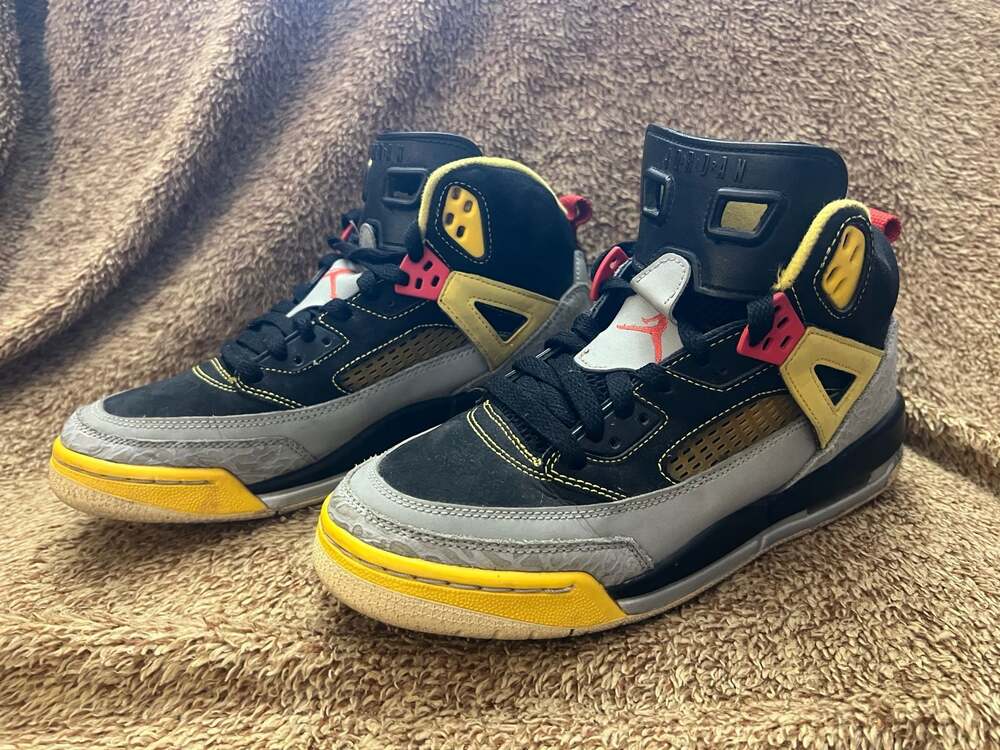 Jordan Spiz'ike 3M Black Challenge Red Yellow Sneakers(Size 7Y)